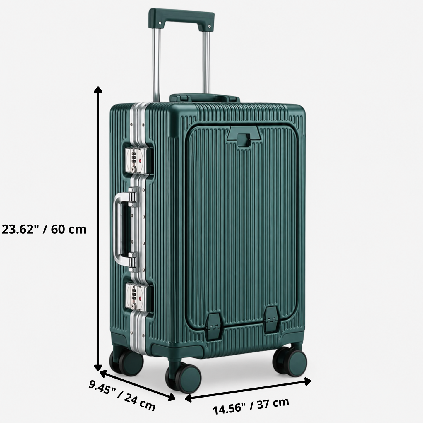 Loyora Empire Green Carry-On Suitcase