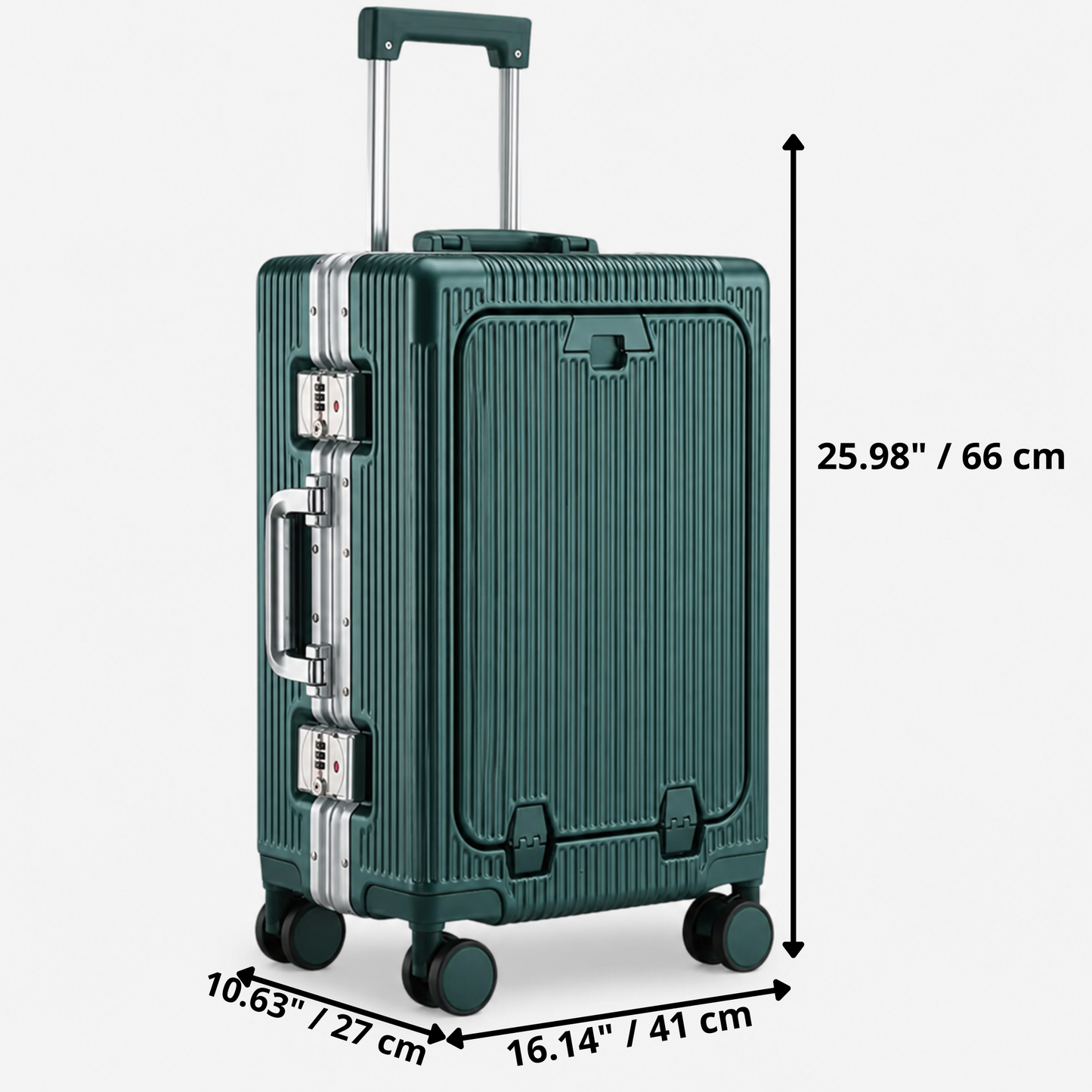 Loyora Empire Green Carry-On Suitcase