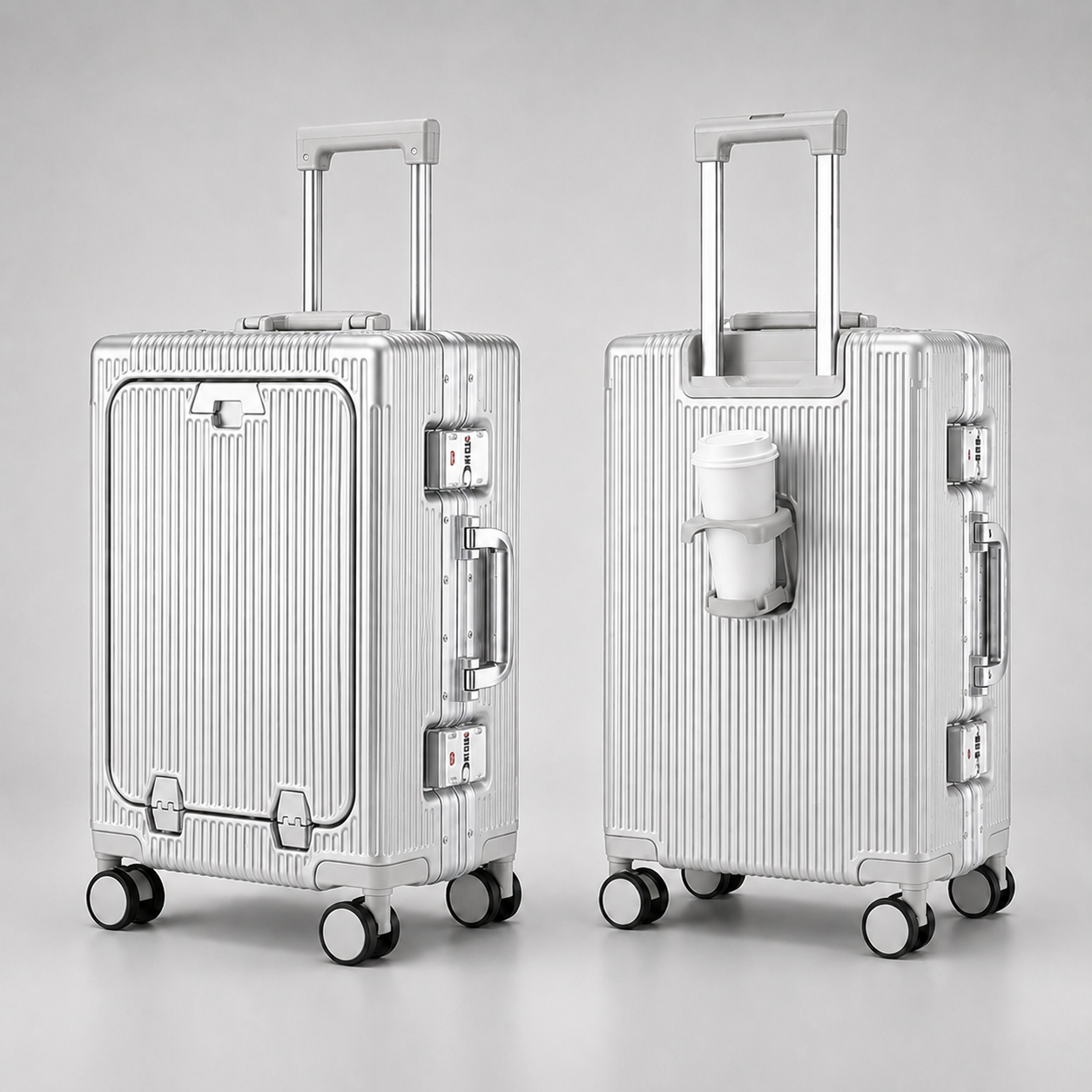 Loyora Empire Gray Carry-On Suitcase
