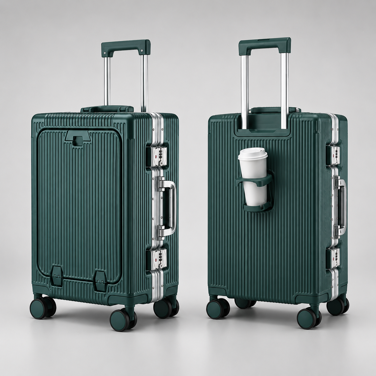 Loyora Empire Green Carry-On Suitcase