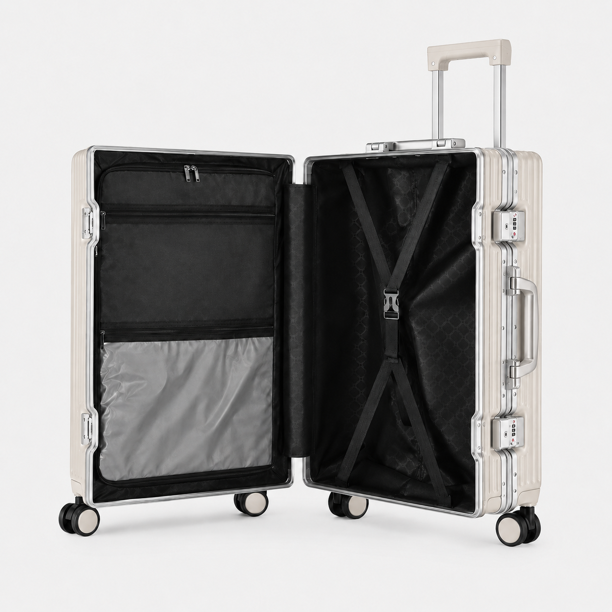 Loyora Empire Cream Carry-On Suitcase