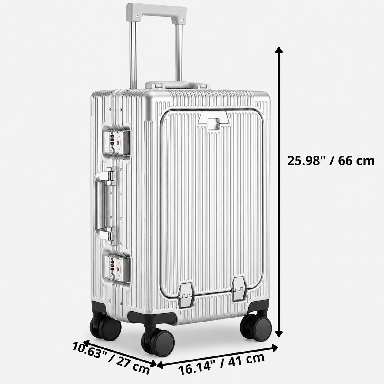 Loyora Empire Gray Carry-On Suitcase