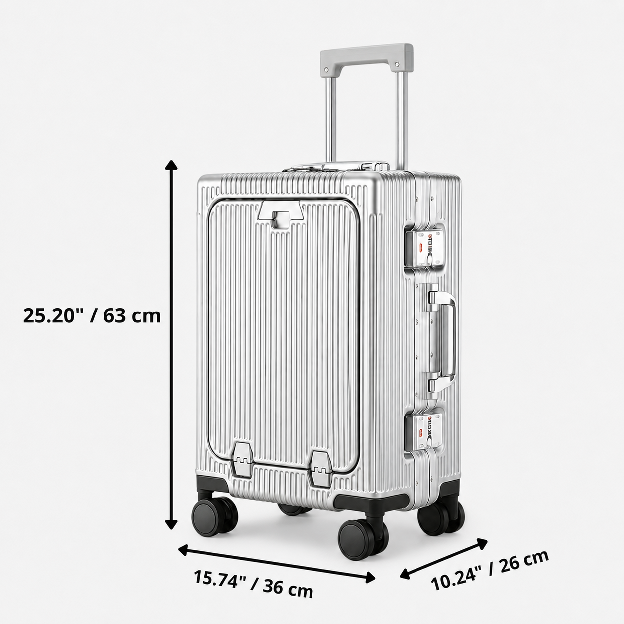 Loyora Empire Gray Carry-On Suitcase