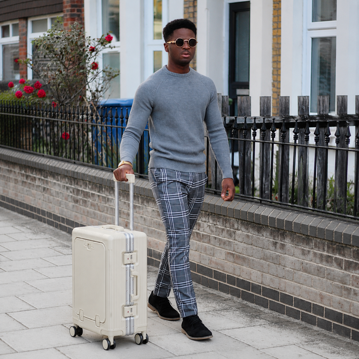 Loyora Empire Cream Carry-On Suitcase