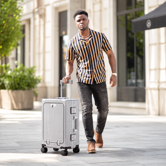 Loyora Empire Gray Carry-On Suitcase